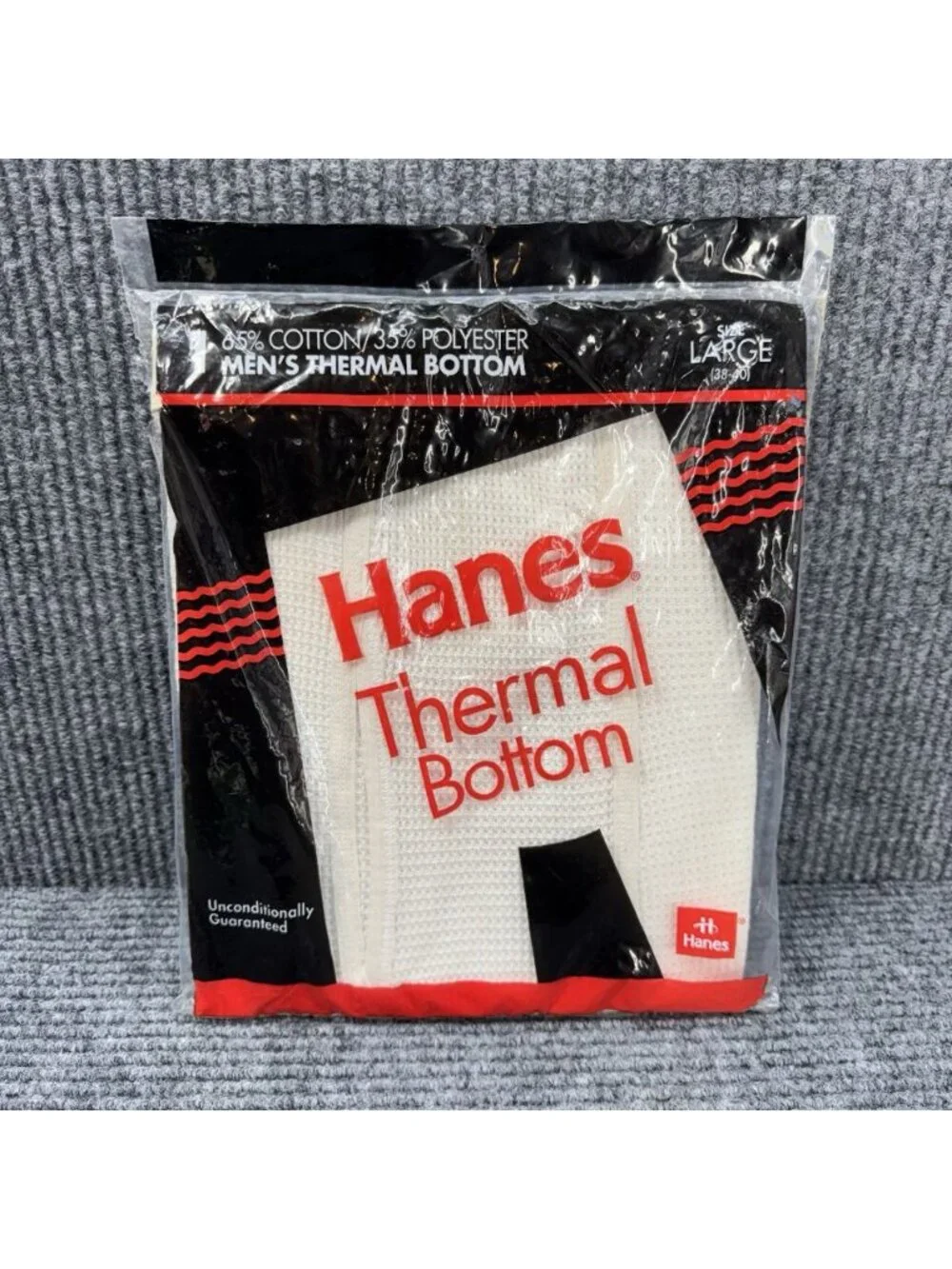 Vintage 1994 Hanes Thermal Bottoms Long Johns Men's Large Cream Waffle Knit NEW